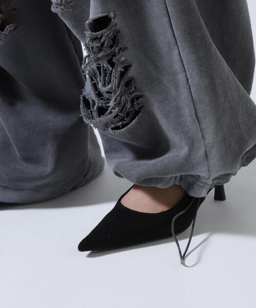 ROYAL FLASH(ロイヤルフラッシュ)の「MITSUKI/ミツキ/ハイダメージスウェットパンツ(スウェットパンツ・レディース・グレー/ブラック・F)」の12枚目の写真