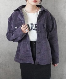 ジャケット/アウター（パープル/紫色系・コーデュロイ）ファッション