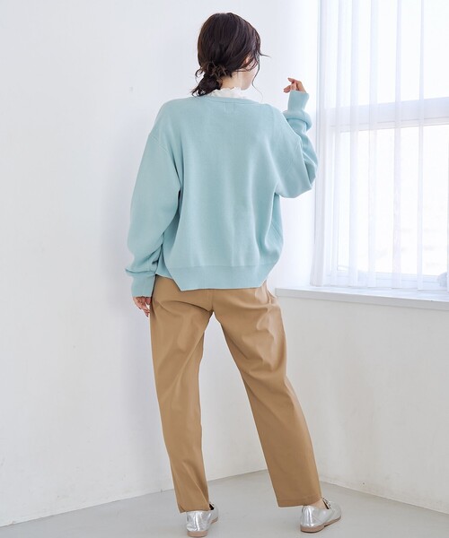 coen(コーエン)の「【定番/新サイズ登場】イージービューティーテーパードパンツ(WEB限定サイズあり)(スラックス・レディース・ベージュ/ブラック/ダークグレー/ライトピンク/コバルトブルー/モカ・XS/XL/L/M/S)」の13枚目の写真