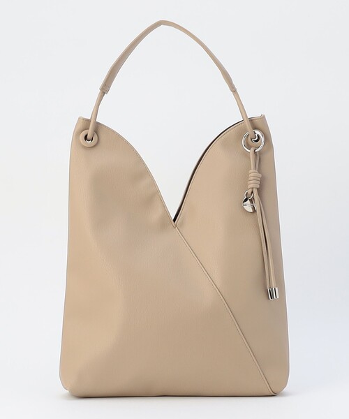 MICO COULIER（ミコクリエ）の「Vカットワンショルダーバッグ（ショルダーバッグ・レディース・ブラック/グレイッシュベージュ・FREE）」の11枚目の写真