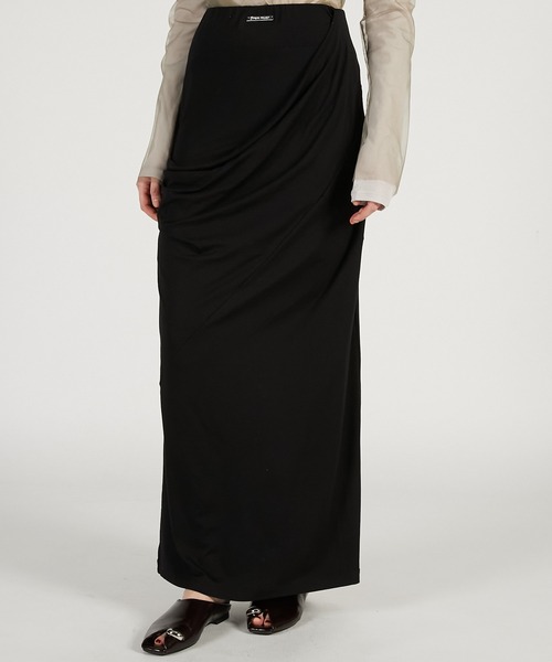 PRANK PROJECT(プランクプロジェクト)の「【2026Spring Pre-Order】ドレープジャージースカート / Drape Tight Skirt(スカート・レディース・グレー/ブラック/ベージュ・36/38)」の2枚目の写真