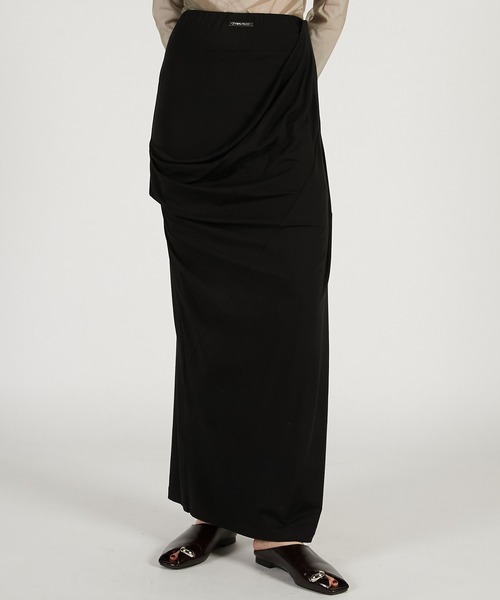 PRANK PROJECT(プランクプロジェクト)の「【2026Spring Pre-Order】ドレープジャージースカート / Drape Tight Skirt(スカート・レディース・グレー/ブラック/ベージュ・36/38)」の7枚目の写真