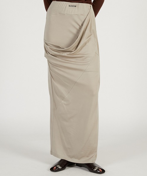 PRANK PROJECT(プランクプロジェクト)の「【2026Spring Pre-Order】ドレープジャージースカート / Drape Tight Skirt(スカート・レディース・グレー/ブラック/ベージュ・36/38)」の15枚目の写真