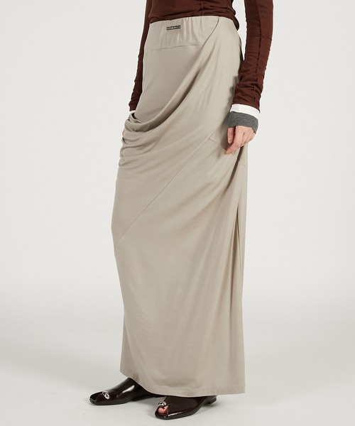 PRANK PROJECT(プランクプロジェクト)の「【2026Spring Pre-Order】ドレープジャージースカート / Drape Tight Skirt(スカート・レディース・グレー/ブラック/ベージュ・36/38)」の16枚目の写真