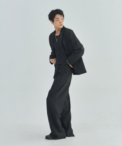 LAD EDITION(ラッドエディション)の「ウールブレンドワイドスラックス_ブラック(スラックス・メンズ・その他・LARGE/MEDIUM)」の3枚目の写真