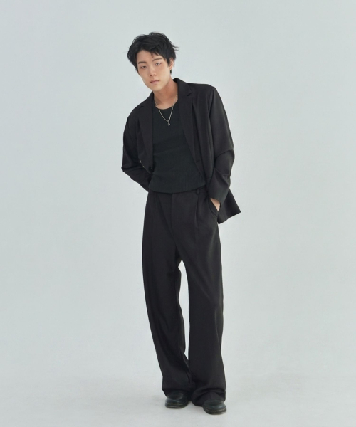 LAD EDITION(ラッドエディション)の「ウールブレンドワイドスラックス_ブラック(スラックス・メンズ・その他・LARGE/MEDIUM)」の5枚目の写真