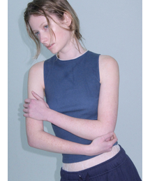 LLL DESIGN STUDIO（lllデザインスタジオ）の「Lace Pigment Dying Top_Washed Navy（Tシャツ/カットソー）」