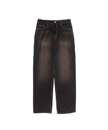 KATRINA K（カトリーナケイ）の「Brownwashed semi-wide black denim pants（デニムパンツ）」