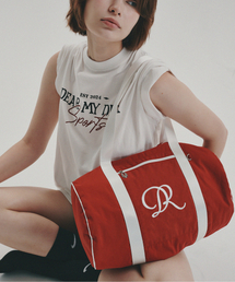 DEARMYDEER（ディアマイディア）の「[ラージ]ディア DR パイプリットシリンダーダッフルバッグ (レッド)（ボストンバッグ）」