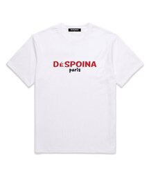 シグニチャーパリスロゴオーバーサイズ半袖Tシャツ (DS002) ホワイト/レッド