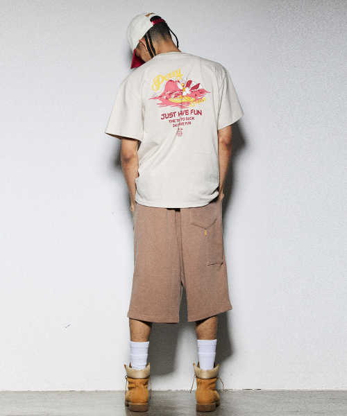 PHILIPPAKER(フィリップペイカー)の「ペリーローファー サーフィン シンディ 半袖Tシャツ ベージュ(Tシャツ/カットソー・メンズ・その他・MEDIUM/LARGE)」の2枚目の写真