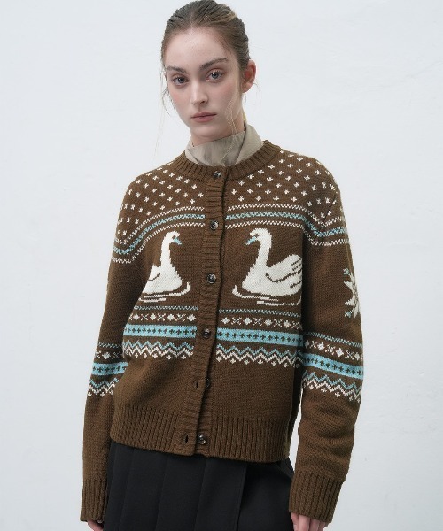 スワンカーディガン スワンカーディガン | Cardigan,長袖 | | TREFLE＋1（トレフルプラスワン）