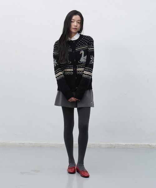 GENERAL IDEA(ジェネラルアイデア)の「【GENERAL IDEA】スワンノルディック柄ニットカーディガン / SWAN NORDIC KNIT CARDIGAN(カーディガン/ボレロ・レディース・クリーム/ブラック/ブラウン・M/S/L)」の17枚目の写真