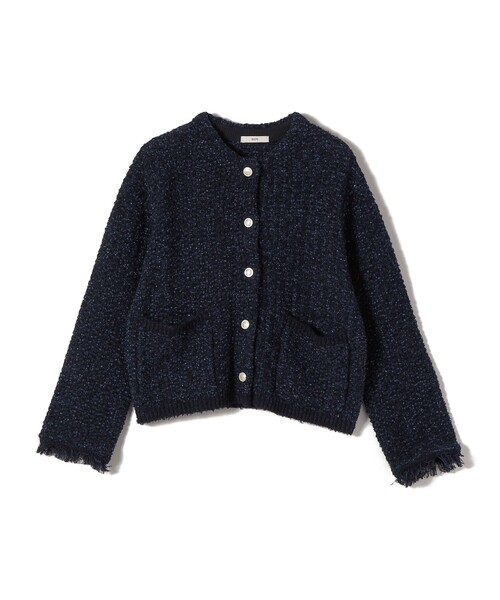 SHIPS（シップス）の「〈手洗い可能〉ミックスカラー ニット ジャケット（カーディガン/ボレロ・レディース・ネイビー/ピンク・ONE SIZE）」の16枚目の写真