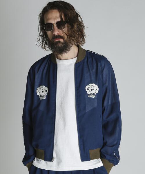Schott スカジャン M サイズ　ネイビー Schott/ショット/CHIFFON SUKA JACKET/シフォン スカジャン
