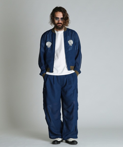 schott（ショット）の「Schott/ショット/CHIFFON SUKA JACKET/シフォン スカジャン（スカジャン・メンズ・ブラック/ネイビー・L/XL/2XL/M）」の15枚目の写真