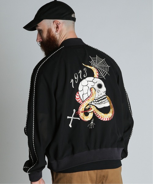 schott（ショット）の「Schott/ショット/CHIFFON SUKA JACKET/シフォン スカジャン（スカジャン・メンズ・ブラック/ネイビー・L/XL/2XL/M）」の8枚目の写真