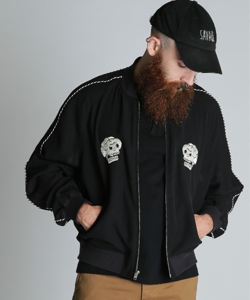 schott（ショット）の「Schott/ショット/CHIFFON SUKA JACKET/シフォン スカジャン（スカジャン・メンズ・ブラック/ネイビー・L/XL/2XL/M）」の9枚目の写真