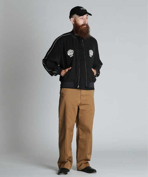 schott（ショット）の「Schott/ショット/CHIFFON SUKA JACKET/シフォン スカジャン（スカジャン・メンズ・ブラック/ネイビー・L/XL/2XL/M）」の13枚目の写真