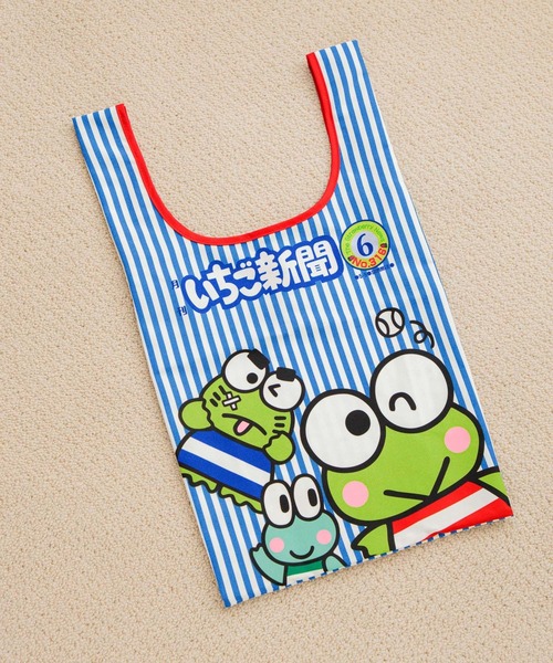 Me%（ミィパーセント）の「【いちご新聞】エコBAG 602820（エコバッグ/サブバッグ・レディース・レッド/ブルー系その他/イエロー・FREE）」の2枚目の写真