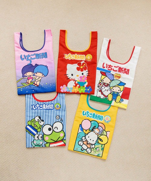 Me%（ミィパーセント）の「【いちご新聞】エコBAG 602820（エコバッグ/サブバッグ・レディース・レッド/ブルー系その他/イエロー・FREE）」の4枚目の写真