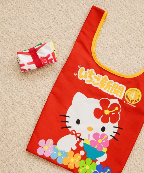 Me%（ミィパーセント）の「【いちご新聞】エコBAG 602820（エコバッグ/サブバッグ・レディース・レッド/ブルー系その他/イエロー・FREE）」の5枚目の写真