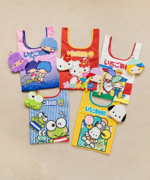 Me%（ミィパーセント）の「【いちご新聞】エコBAG 602820（エコバッグ/サブバッグ・レディース・レッド/ブルー系その他/イエロー・FREE）」の7枚目の写真