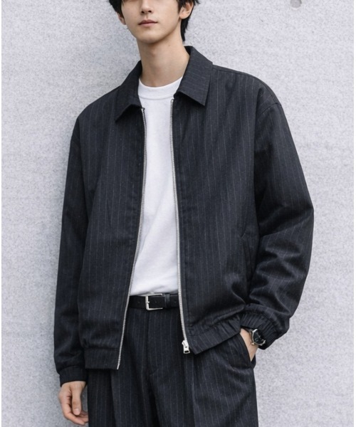 Sakka(サッカ)の「ピンストライプMODEブルゾン(ブルゾン・メンズ・ブラック・LARGE/MEDIUM)」の7枚目の写真