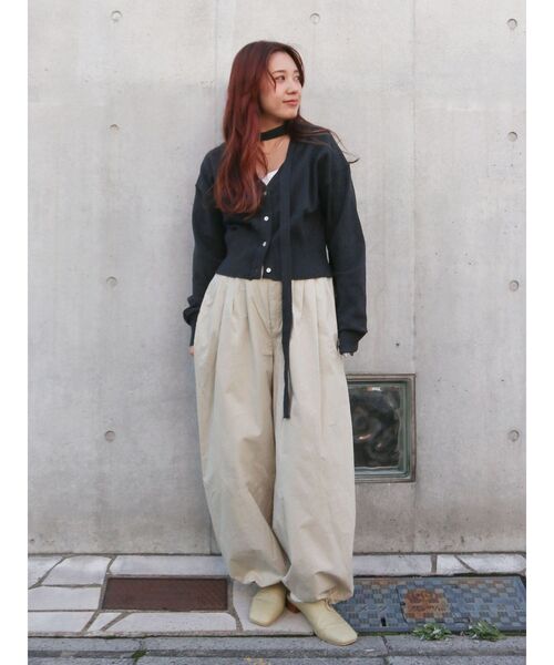 Ungrid（アングリッド）の「リボンデザインニットカーディガン（カーディガン/ボレロ・レディース・オフホワイト/チャコールグレー/オレンジ・FREE）」の14枚目の写真