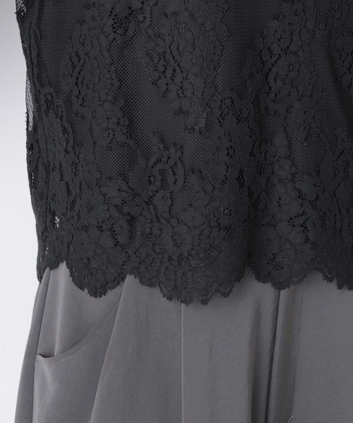 NANO universe（ナノユニバース）の「レーススカラップブラウス（シャツ/ブラウス・レディース・オフホワイト/ピンクベージュ/ブラック・S/M）」の10枚目の写真