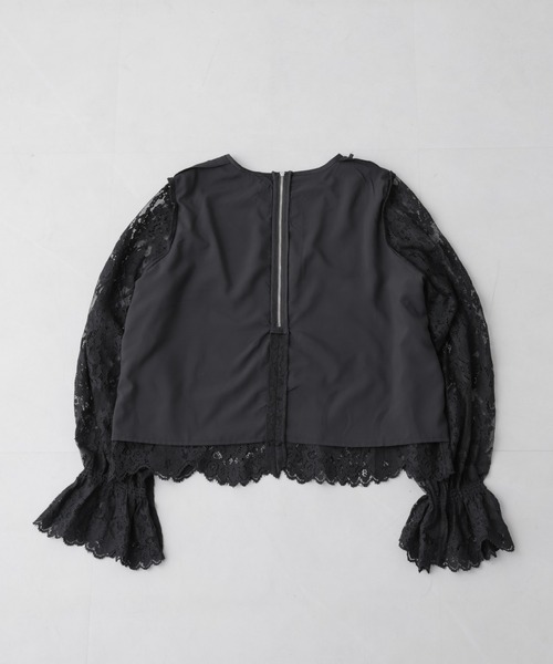 NANO universe（ナノユニバース）の「レーススカラップブラウス（シャツ/ブラウス・レディース・オフホワイト/ピンクベージュ/ブラック・S/M）」の11枚目の写真