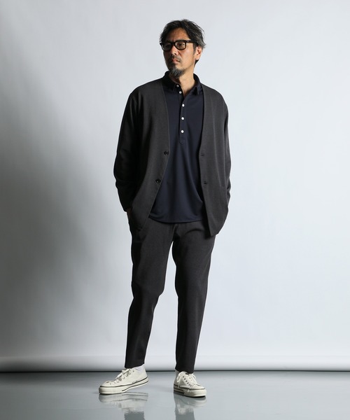 The DUFFER of ST.GEORGE(ザダファーオブセントジョージ)の「【WEB限定アイテム】SOFT CHILL KNIT RELAX PANTS:セットアップ リラックス ニットパンツ(その他パンツ・メンズ・チャコールグレー/ブラック・MEDIUM/LARGE/X-LARGE)」の6枚目の写真