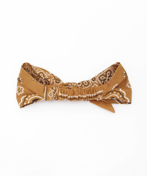 Khaju(カージュ)の「control freak: バンダナヘアバンド(ヘアバンド・レディース・ピンクゴールド/ネイビー・ONE SIZE)」の4枚目の写真