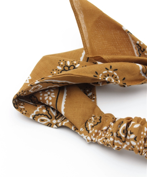 Khaju(カージュ)の「control freak: バンダナヘアバンド(ヘアバンド・レディース・ピンクゴールド/ネイビー・ONE SIZE)」の5枚目の写真