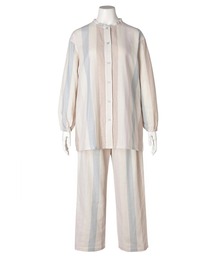 KID BLUE | キッドブルー -２６Ｗガーゼストライプ -長袖パジャマ -KNDK506 -kidblue(ルームウェア/パジャマ)