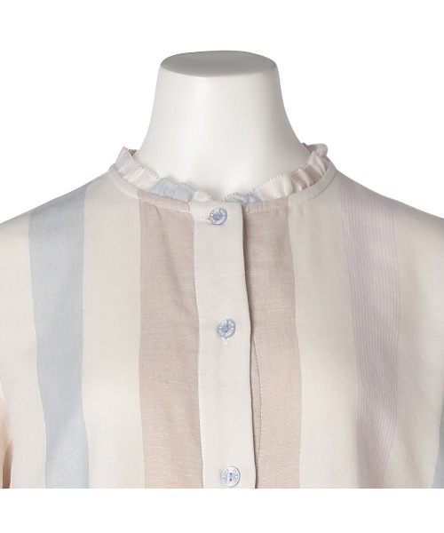 KID BLUE(キッドブルー)の「キッドブルー -26Wガーゼストライプ -長袖パジャマ -KNDK506 -kidblue(ルームウェア/パジャマ・レディース・ピンク/アイボリー・M/L)」の11枚目の写真