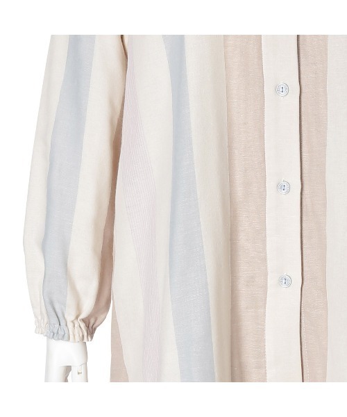 KID BLUE(キッドブルー)の「キッドブルー -26Wガーゼストライプ -長袖パジャマ -KNDK506 -kidblue(ルームウェア/パジャマ・レディース・ピンク/アイボリー・M/L)」の12枚目の写真