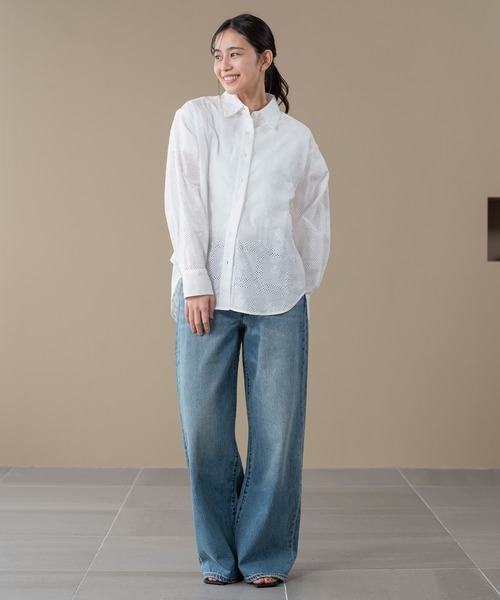 Levi's(リーバイス)の「Levi's/リーバイス ハーリー オーバーサイズシャツ(シャツ/ブラウス・レディース・ホワイト・S/M/L)」の6枚目の写真