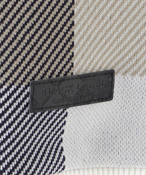 BLACK LABEL CRESTBRIDGE(ブラックレーベル・クレストブリッジ)の「チェックニットドッキングスウェットシャツ(スウェット・メンズ・ブラック/オフホワイト・M/L/XL)」の6枚目の写真
