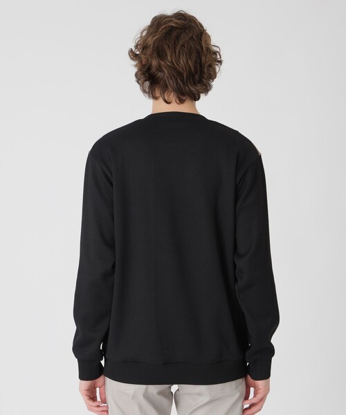 BLACK LABEL CRESTBRIDGE(ブラックレーベル・クレストブリッジ)の「チェックニットドッキングスウェットシャツ(スウェット・メンズ・ブラック/オフホワイト・M/L/XL)」の10枚目の写真