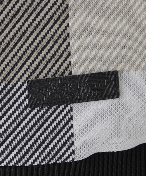 BLACK LABEL CRESTBRIDGE(ブラックレーベル・クレストブリッジ)の「チェックニットドッキングスウェットシャツ(スウェット・メンズ・ブラック/オフホワイト・M/L/XL)」の11枚目の写真