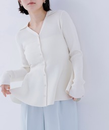 NATURAL BEAUTY BASIC（ナチュラルビューティーベーシック）の「◇スキッパーペプラムリブニット（ニット/セーター）」