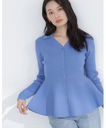 NATURAL BEAUTY BASIC（ナチュラルビューティーベーシック）の「◇スキッパーペプラムリブニット（ニット/セーター）」