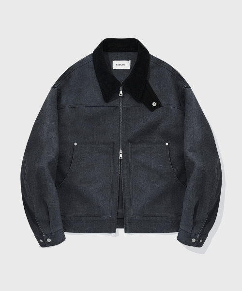 KIIMUIR(キミュア)の「ヴィンテージワークジャケット_ネイビー(ブルゾン・レディース・ネイビー・MEDIUM/LARGE/X-LARGE)」の1枚目の写真