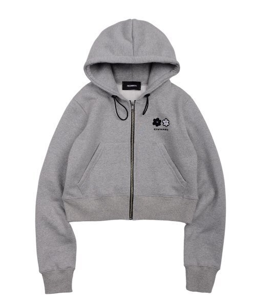 PIECEMAKER(ピースメーカー)の「DAISY CROP ZIP HOODIE (GREY)(パーカー・レディース・その他・FREE)」の2枚目の写真