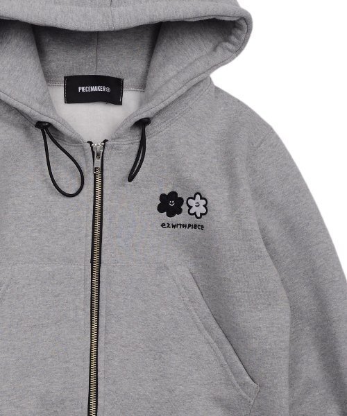 PIECEMAKER(ピースメーカー)の「DAISY CROP ZIP HOODIE (GREY)(パーカー・レディース・その他・FREE)」の3枚目の写真