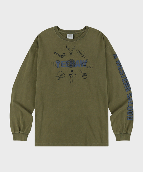 THEVINYLHOUSE（ザバイニルハウス）の「WESTERN SALOON LS TEE OLIVE（Tシャツ/カットソー・メンズ・その他・S/M/L）」の5枚目の写真
