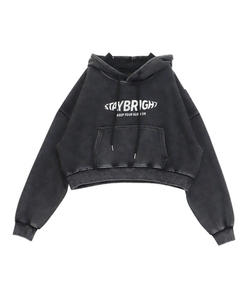 ANAP（アナップ）の「ウォッシュ加工 メタルプリント スウェット フーディー（パーカー・レディース・ブラック/ブルー/グレー・F）」の19枚目の写真