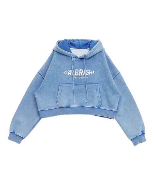 ANAP（アナップ）の「ウォッシュ加工 メタルプリント スウェット フーディー（パーカー・レディース・ブラック/ブルー/グレー・F）」の21枚目の写真