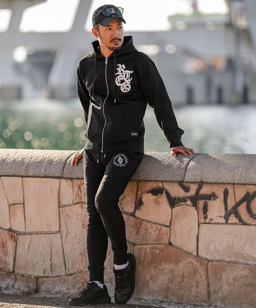 adamsJUGGLER（アダムスジャグラー）の「RTEGサークルR.Sフーディー（パーカー・メンズ・ブラック/グレー・S/M/L/XL/XXL）」の3枚目の写真